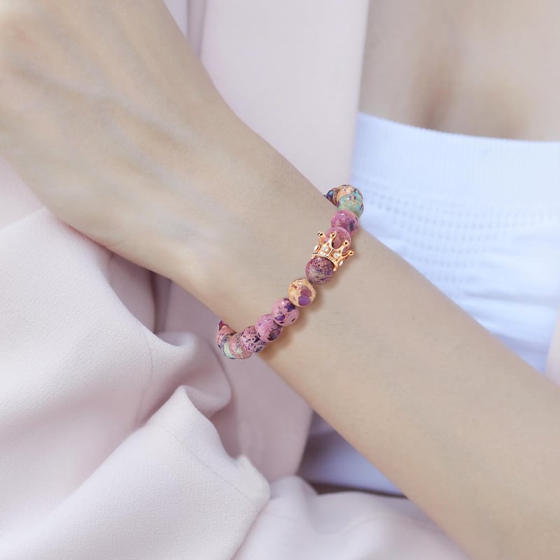 Women's Healing Stone Crown Bracelet - Perfect Birthday and Friendship Gift