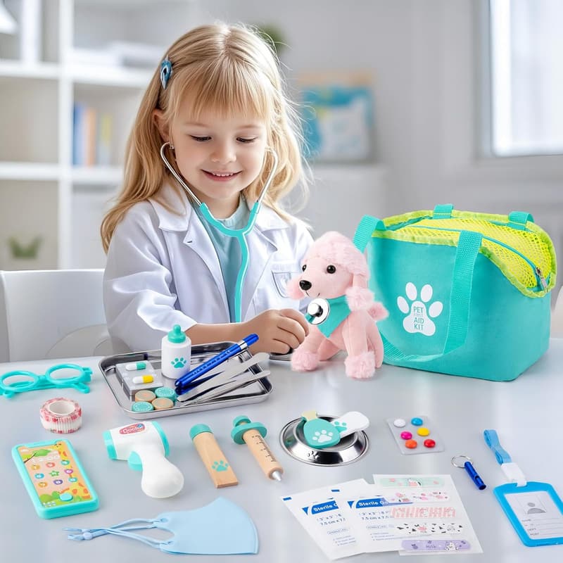 Kids' 37PC Pretend Play Doctor Kit with Accessories