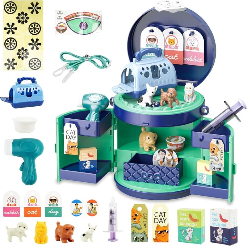 Kids Veterinarian Playset - 23-Piece Doctor Kit for Ages 4-8