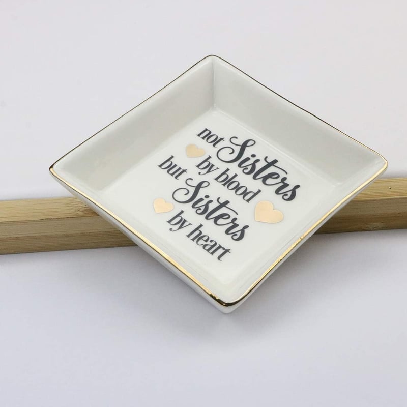 Best Friend Birthday Gift: Marble Ceramic Ring Dish Tray