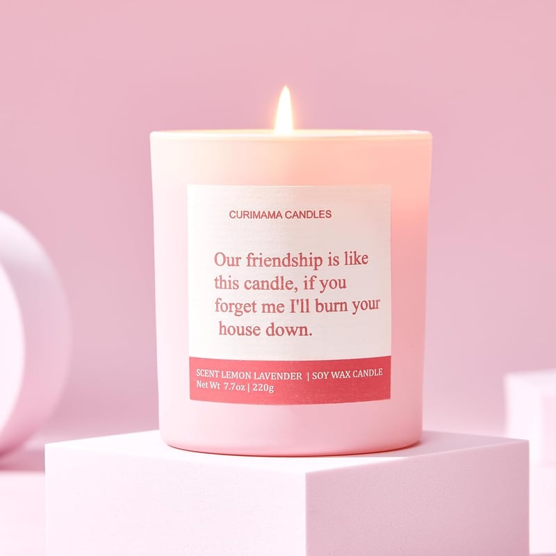 Funny Birthday Candle for Women Best Friends - Lemon Lavender 7.7oz