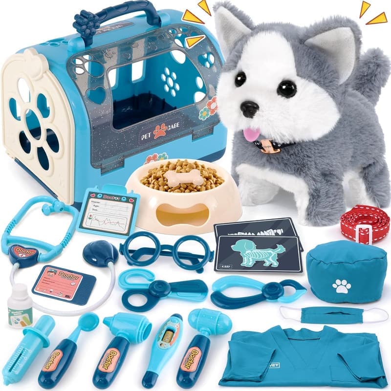 Interactive Veterinarian Playset for Kids - 22Pcs Dog Toys