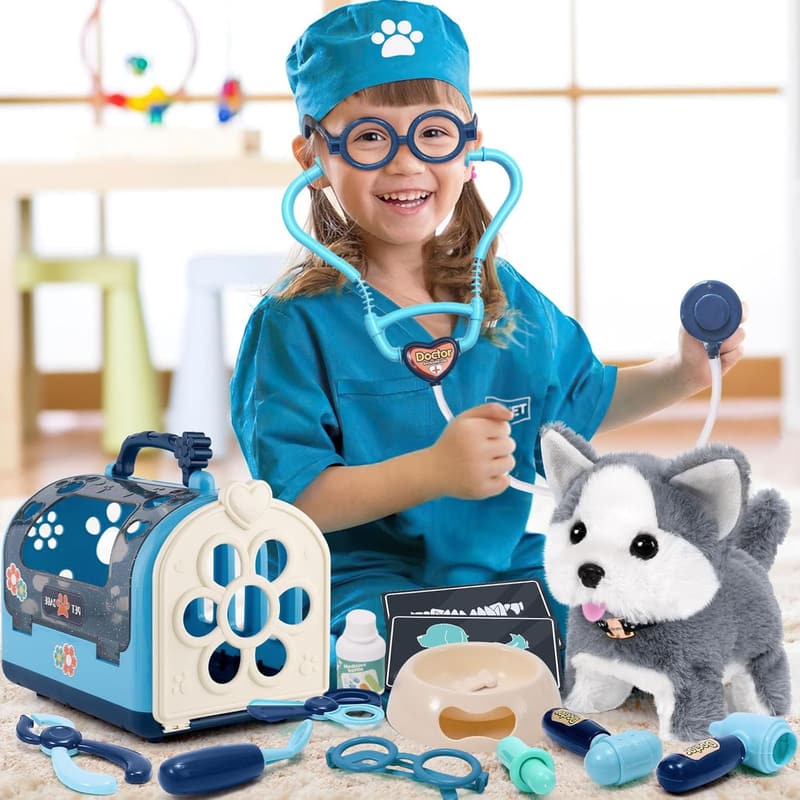 Interactive Veterinarian Playset for Kids - 22Pcs Dog Toys