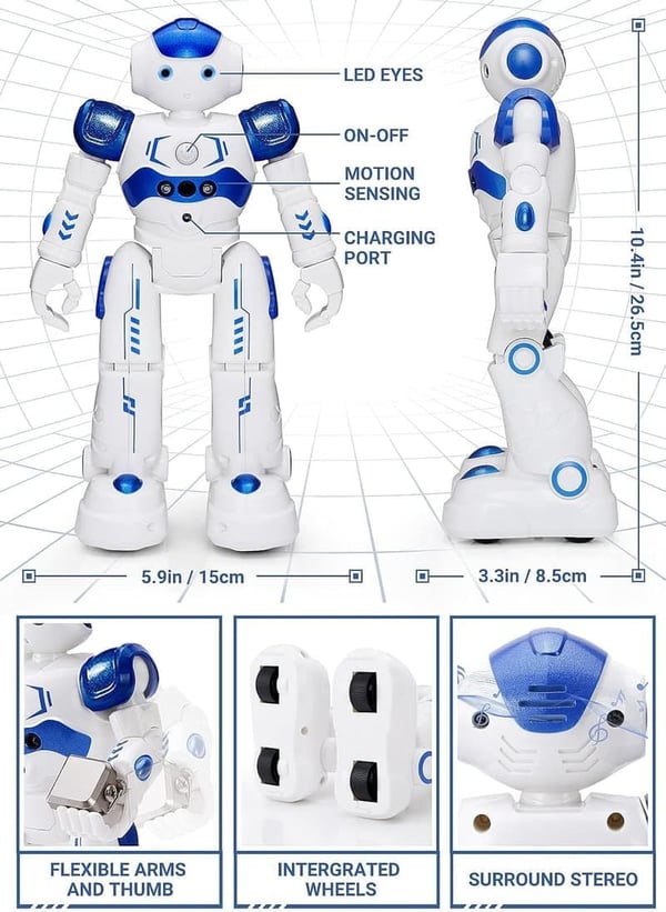 Gesture-Controlled RC Robot Toy for Kids Ages 3-8, Birthday Gift