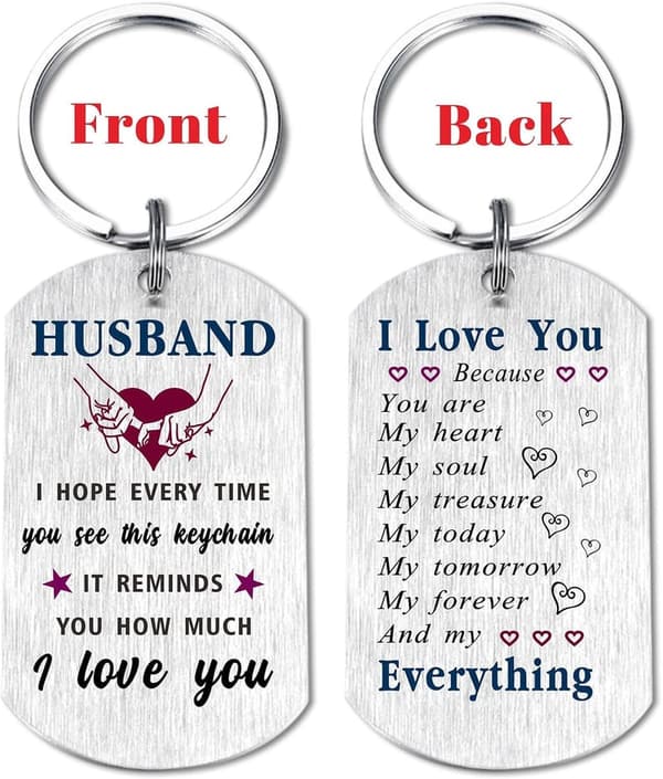 Father's Day Keychain for Husband from Wife