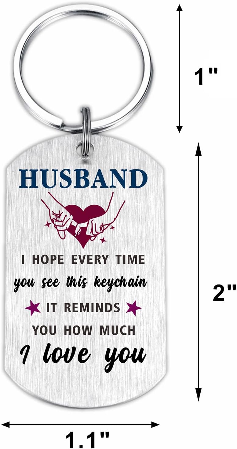 Father's Day Keychain for Husband from Wife