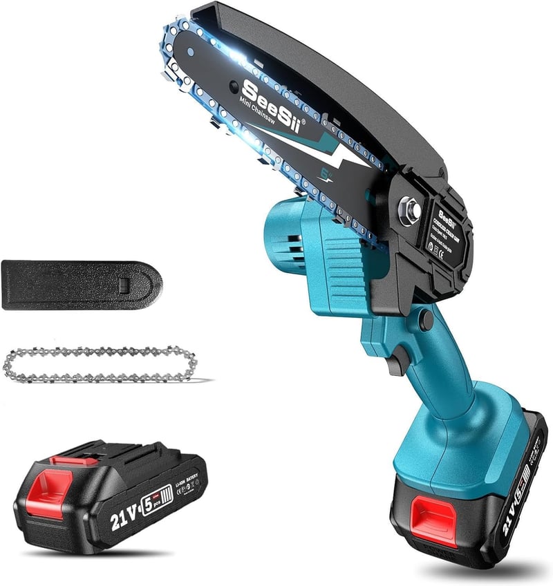 Cordless 6-Inch Mini Chainsaw for Tree Trimming & Wood Cutting