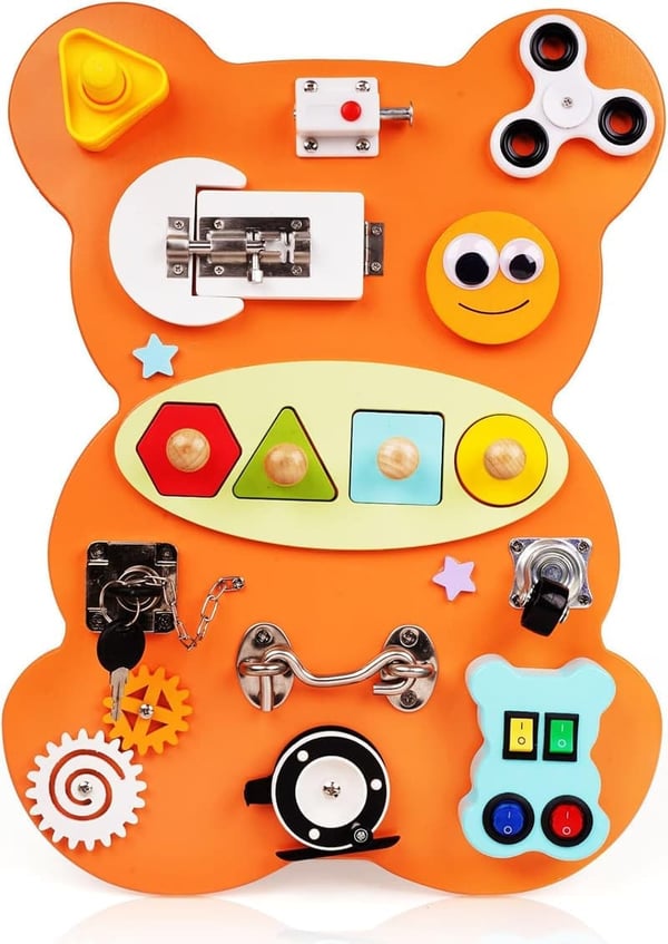 Montessori Sensory Activity Board for Toddlers 3+