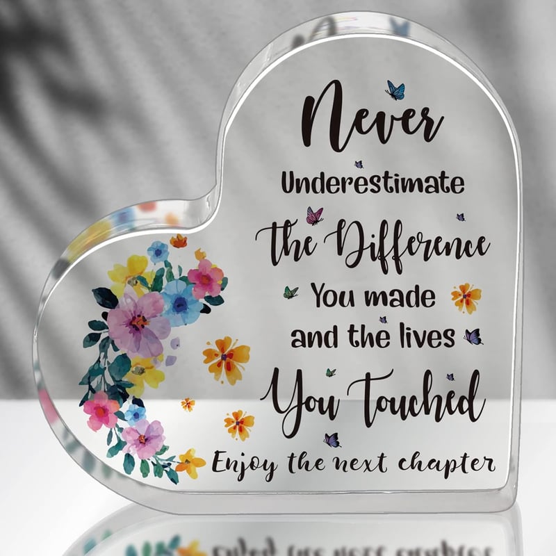 Retirement Gift Acrylic Keepsake for Women Colleagues