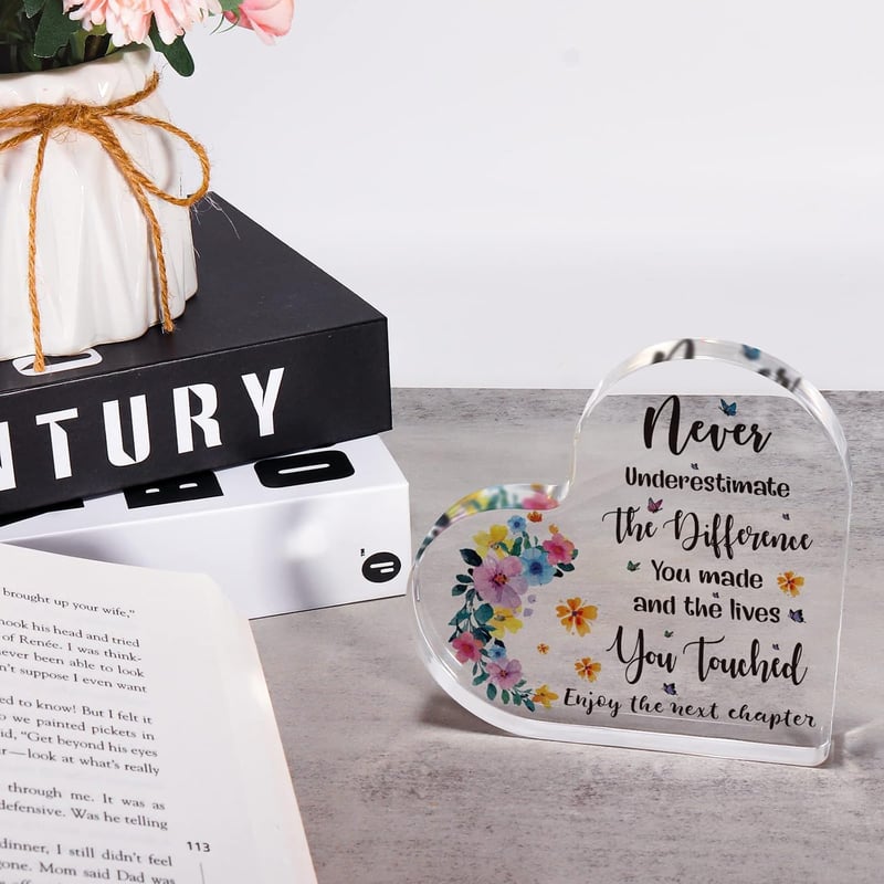 Retirement Gift Acrylic Keepsake for Women Colleagues