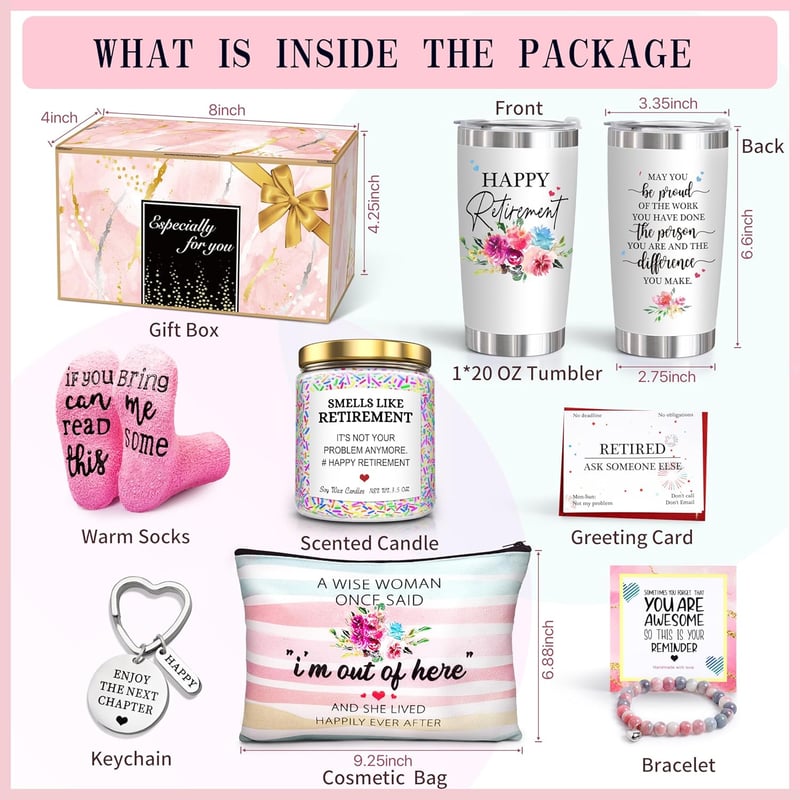 Happy Retirement 20OZ Tumbler Gift for Women & Mom