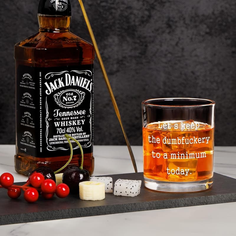 Funny Whiskey Glass for Men - 10oz Novelty Gift