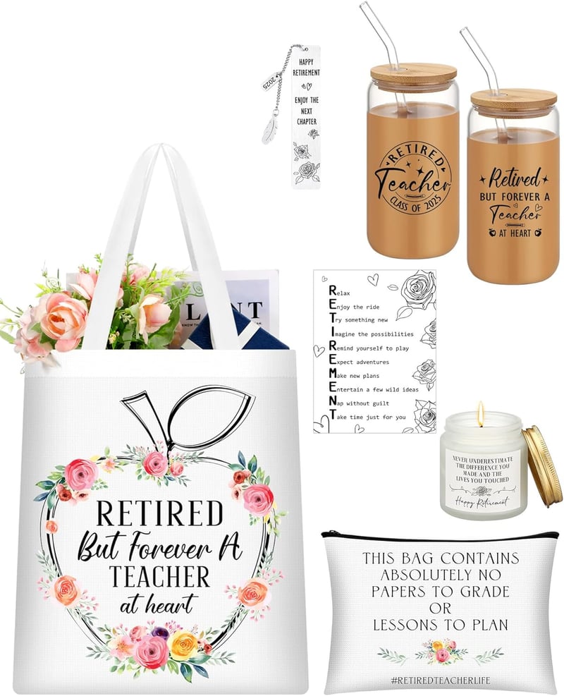 Retirement Gift Set for Women - Tote, Tumbler, Candle & More