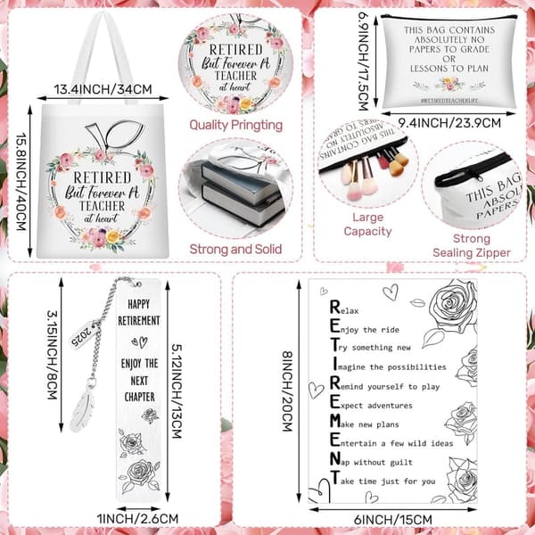 Retirement Gift Set for Women - Tote, Tumbler, Candle & More