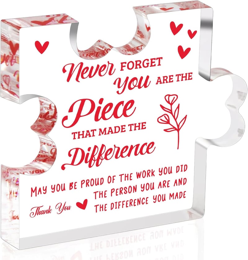 Teacher Appreciation Plaque for Women Retirement Gift