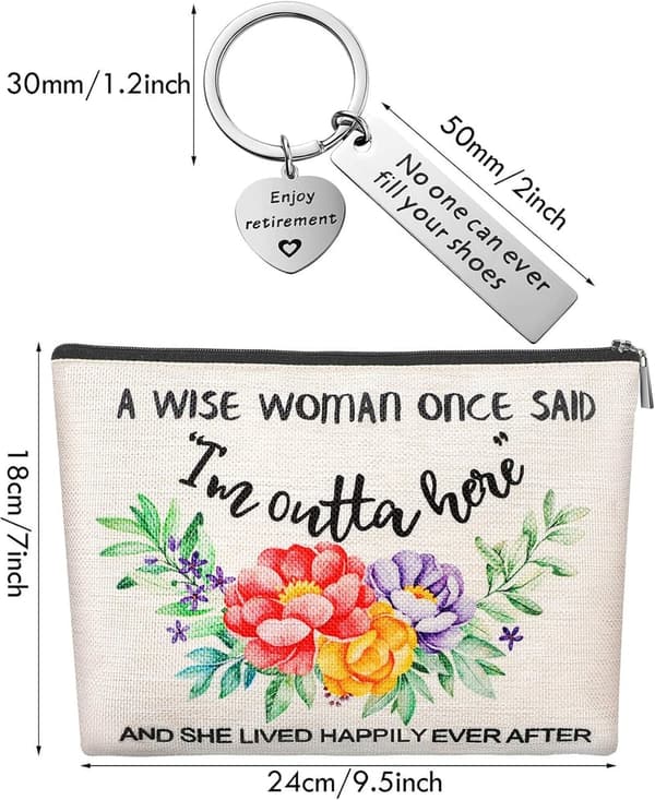 Teacher Appreciation Makeup Bag Keychain Gift for Women