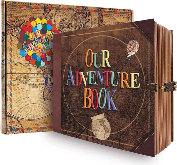 Adventure Book Travel Diary - Vintage Scrapbook & Photo Album