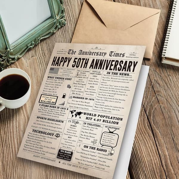 50th Anniversary Card - Funny & Romantic for Couples