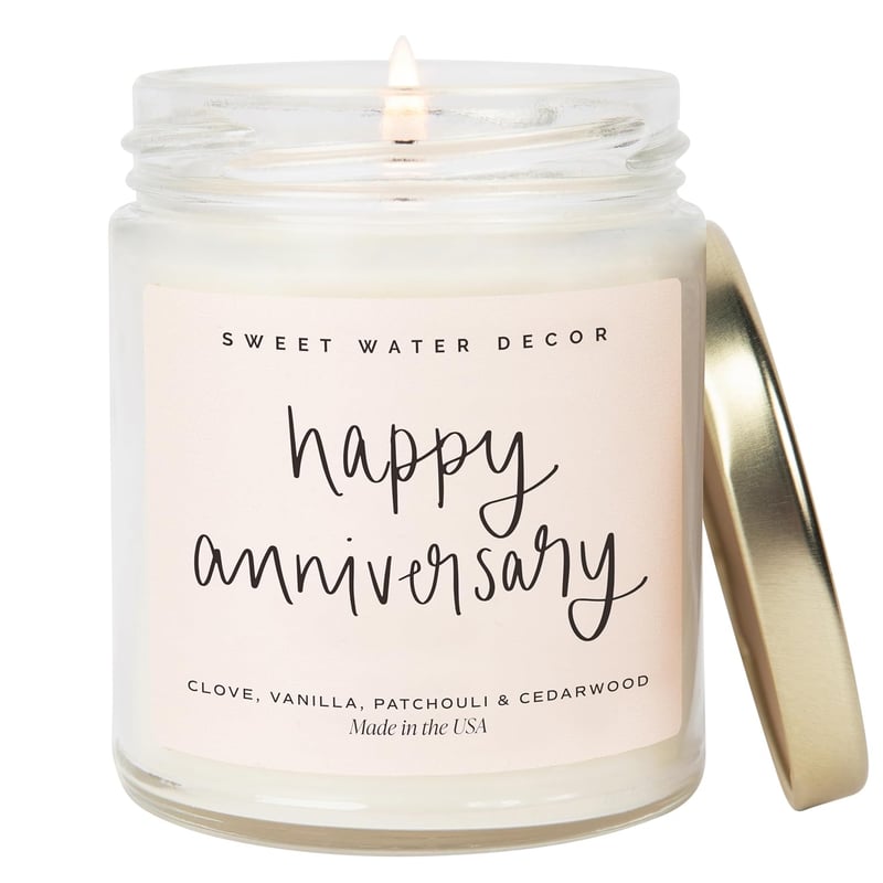 Happy Anniversary Scented Candle - 9oz Clear Jar, Made in USA