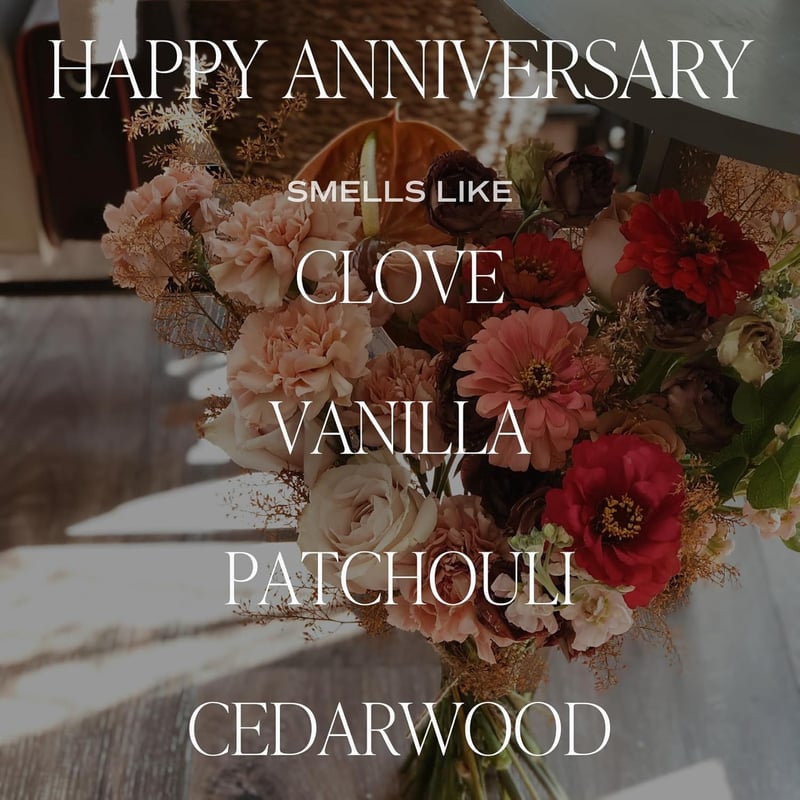 Happy Anniversary Scented Candle - 9oz Clear Jar, Made in USA
