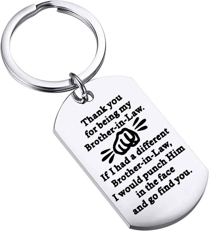 Thank You Brother-in-Law Keychain Gift