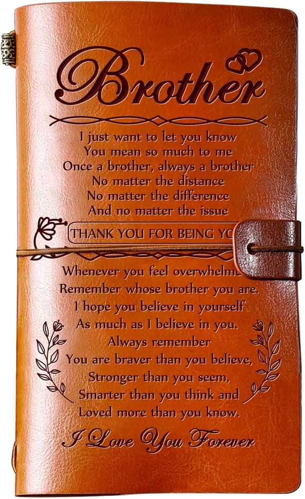 Brother Leather Travel Journal - Perfect Gift for Father's Day