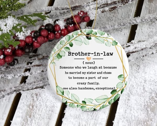 Brother-in-Law Definition Ornament - Double-Sided Keepsake