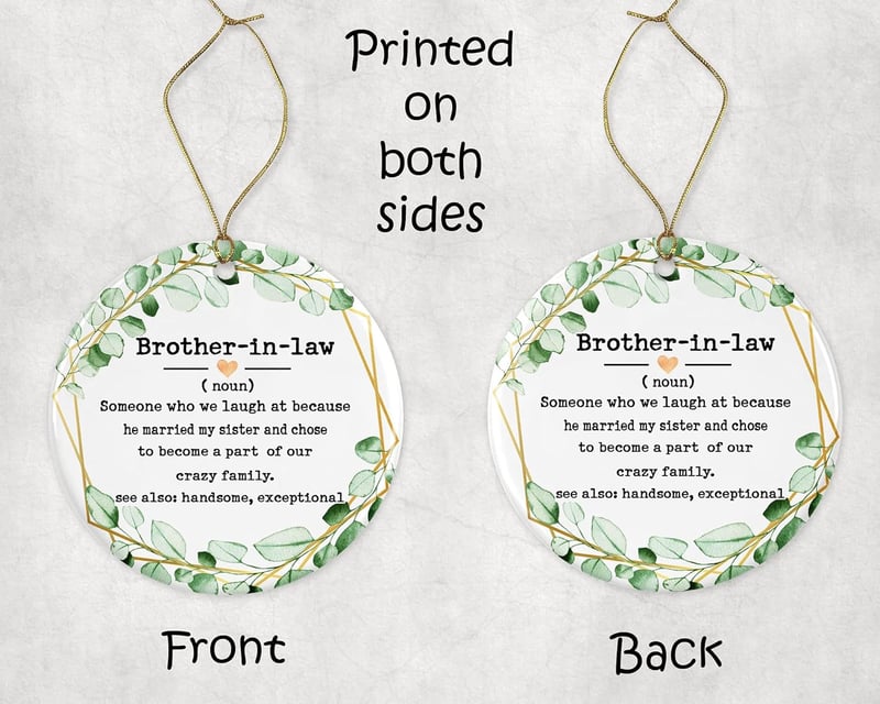Brother-in-Law Definition Ornament - Double-Sided Keepsake