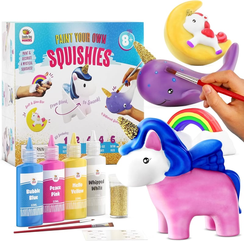 Unicorn Paint Your Own Squishies Kit for Kids Ages 8-12