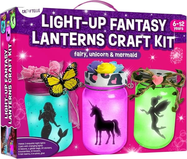 Christmas Unicorn & Mermaid Lantern Craft Kit for Girls 8-12