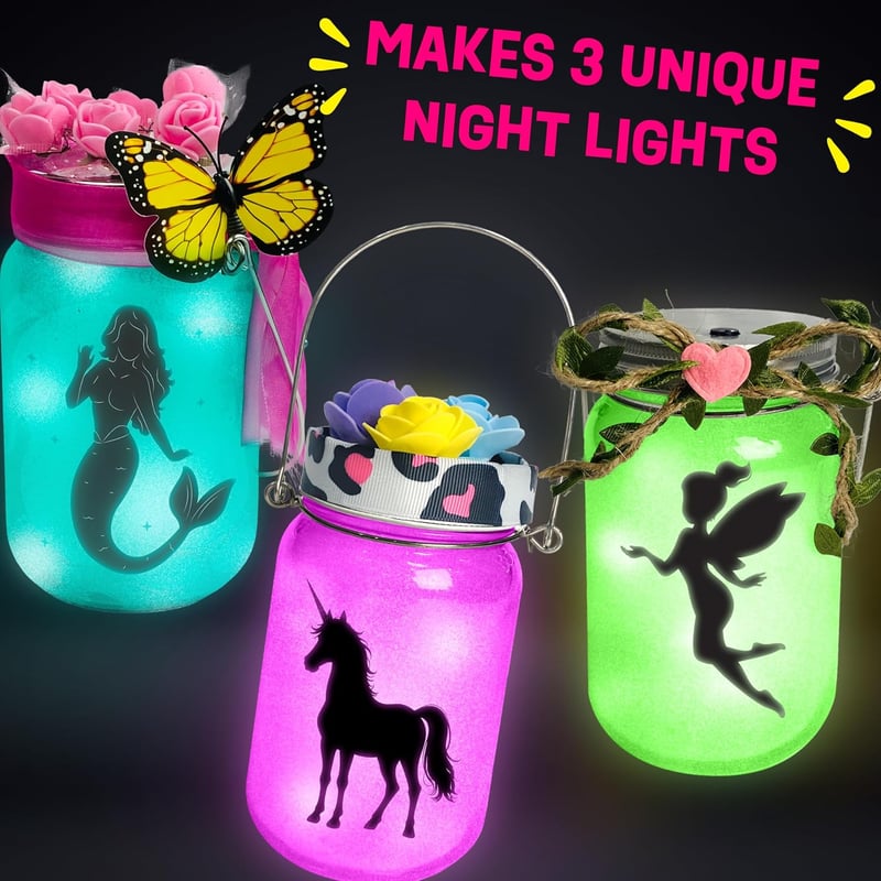 Christmas Unicorn & Mermaid Lantern Craft Kit for Girls 8-12