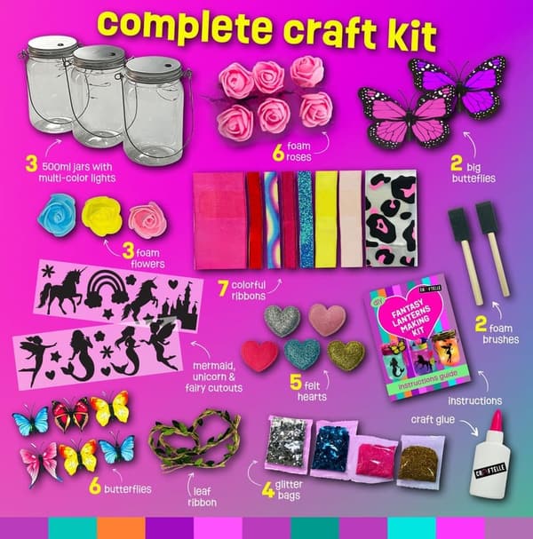 Christmas Unicorn & Mermaid Lantern Craft Kit for Girls 8-12