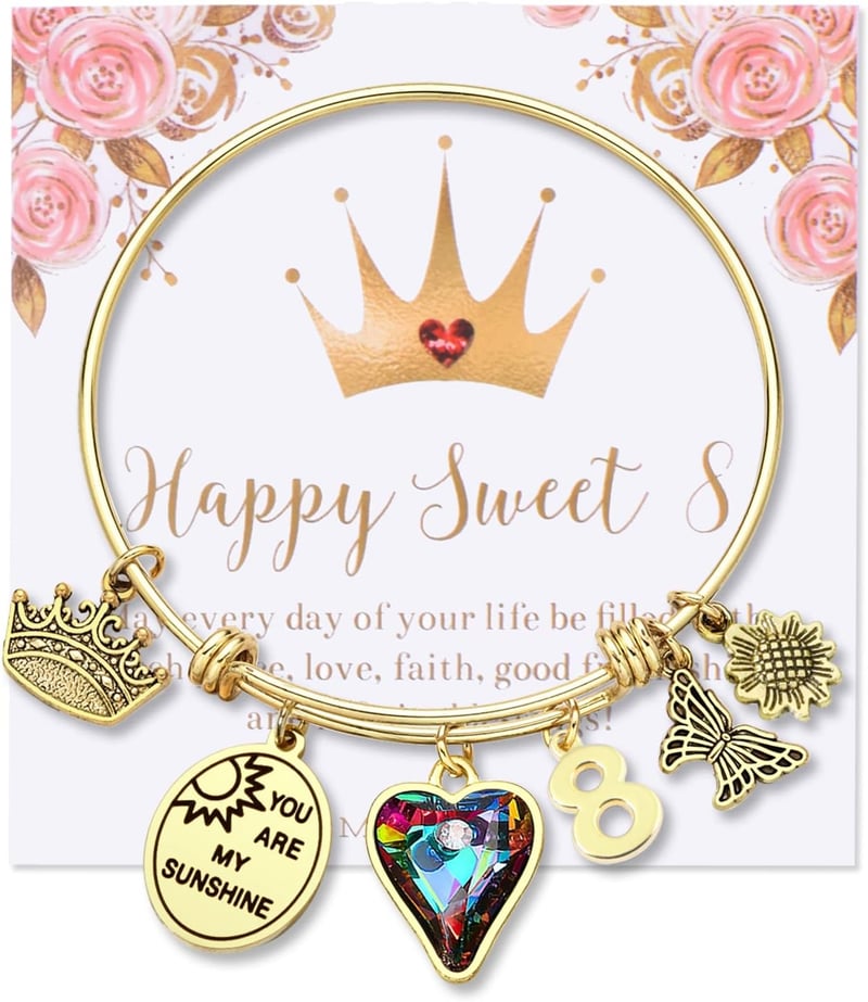Birthday Bracelet with Natural Healing Crystals for Her