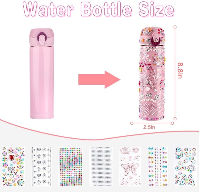DIY Water Bottle Kit for Girls - Creative Birthday Gift Age 5-8
