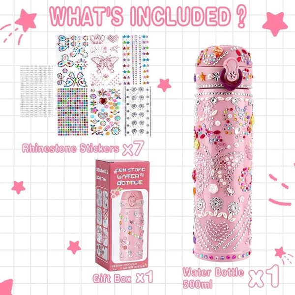 DIY Water Bottle Kit for Girls - Creative Birthday Gift Age 5-8