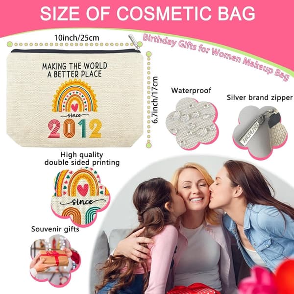 Happy 13th Birthday Makeup Bag for Girls