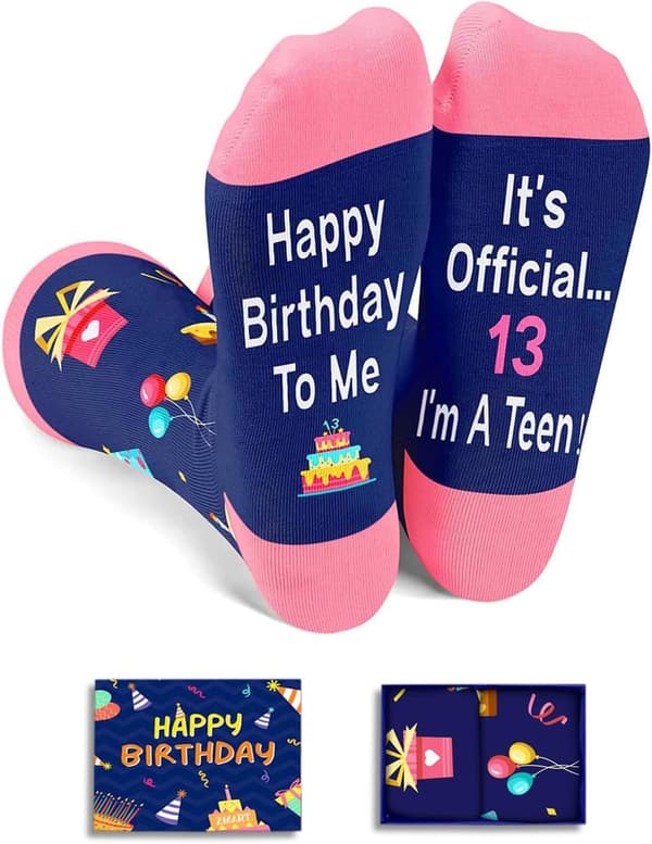 Birthday Gift Socks for 13-Year-Old Girls