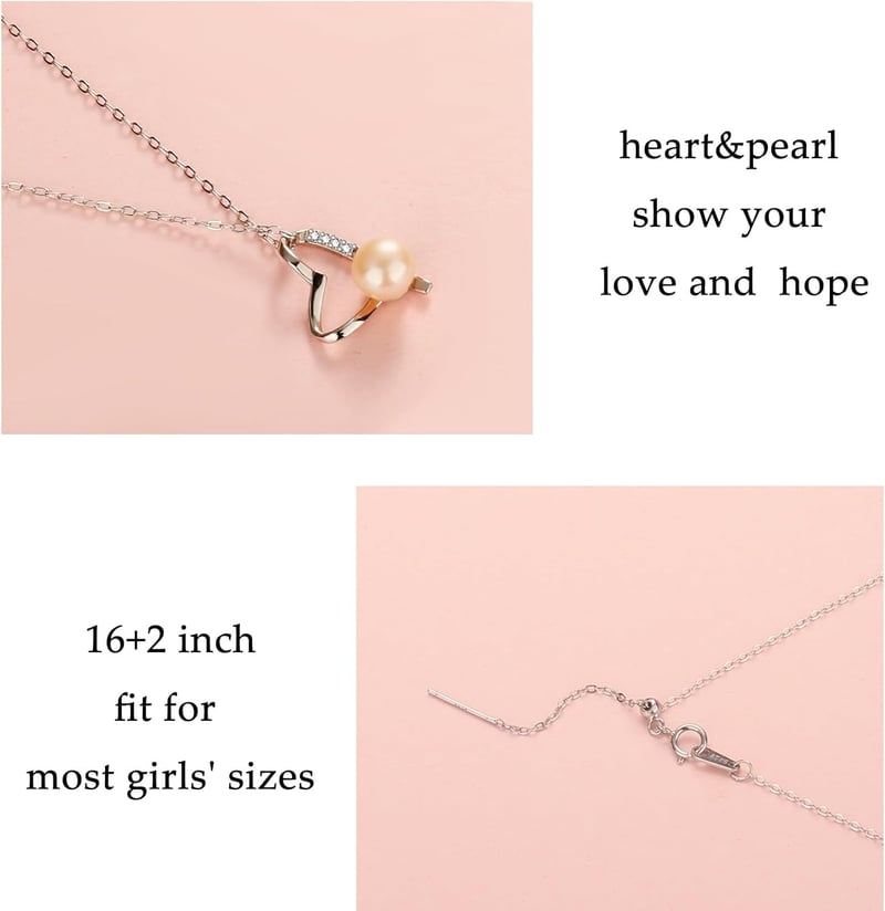 Sterling Silver Pearl Necklaces for Birthdays & Weddings