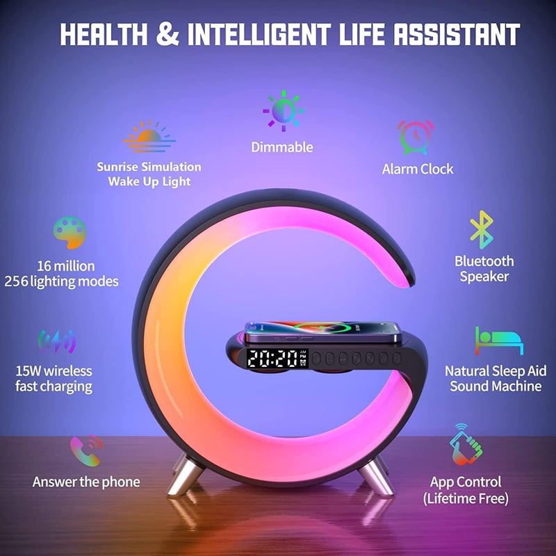 Multifunctional RGB Bluetooth Speaker and Wireless Charger