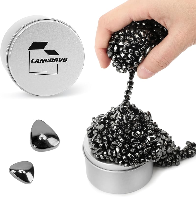 Magnetic Putty with 600 Beads - Fidget Toy for Office Use (Black)