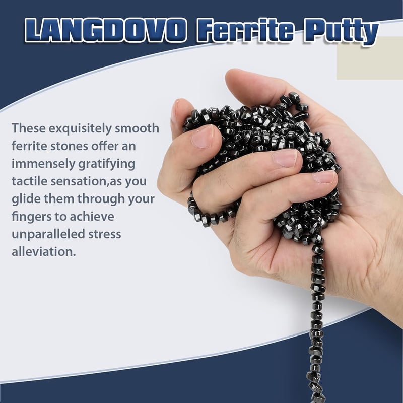 Magnetic Putty with 600 Beads - Fidget Toy for Office Use (Black)