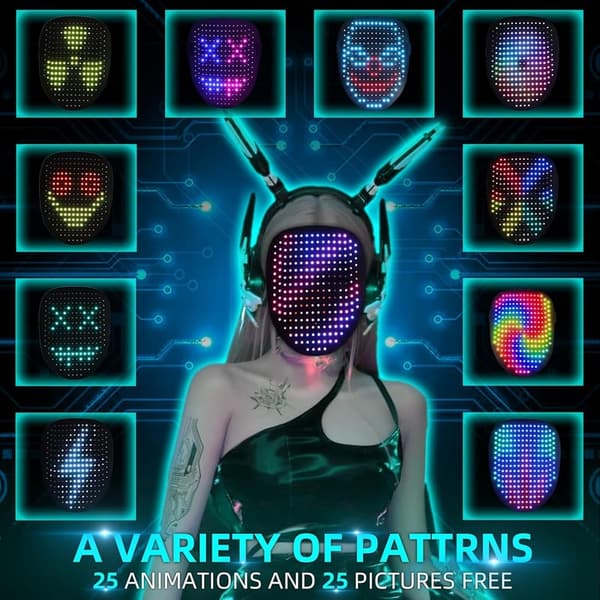 LED Gesture Sensing Mask for Halloween Costume Party
