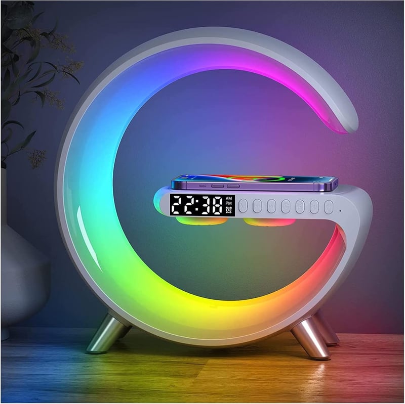 4-in-1 Smart LED Table Lamp with Wireless Charger and Bluetooth Speaker