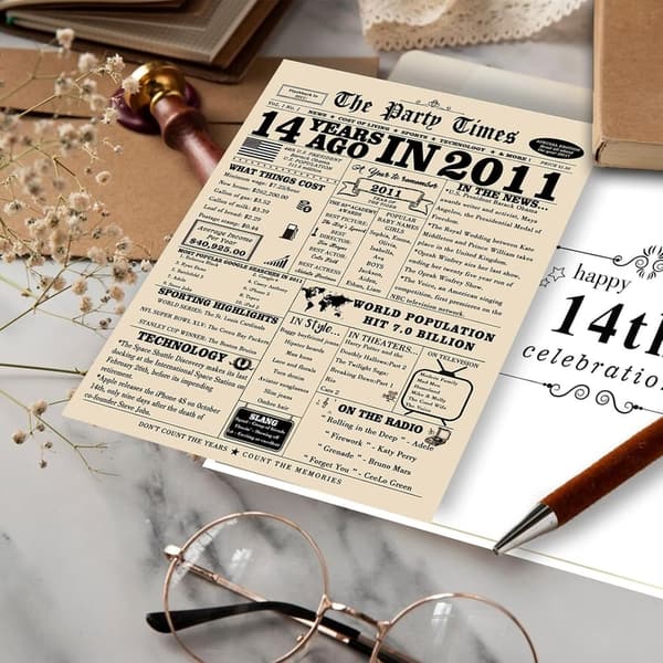14th Birthday Card for Teens - Funny Gift for Boys & Girls