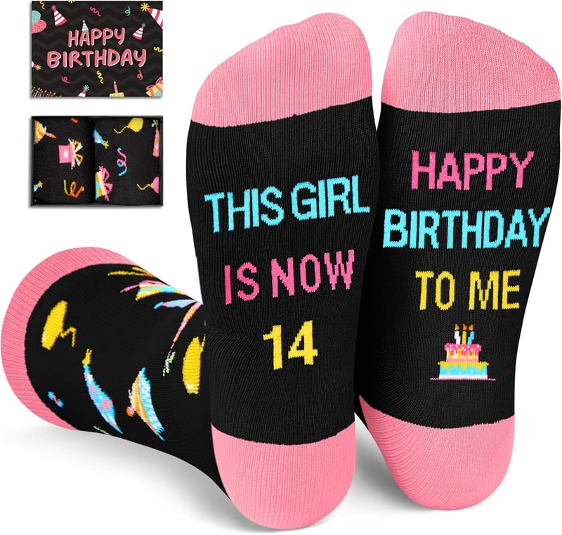 14th Birthday Socks Gift for Teen Girls