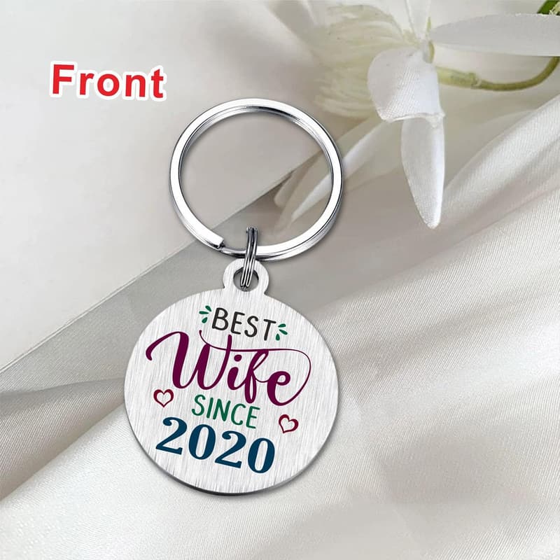 5th Anniversary Keychain Gift for Couples