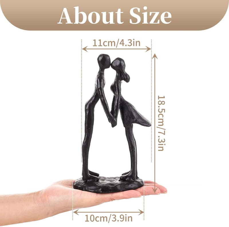 Couples' Anniversary Gift: Modern Abstract Iron Sculptures