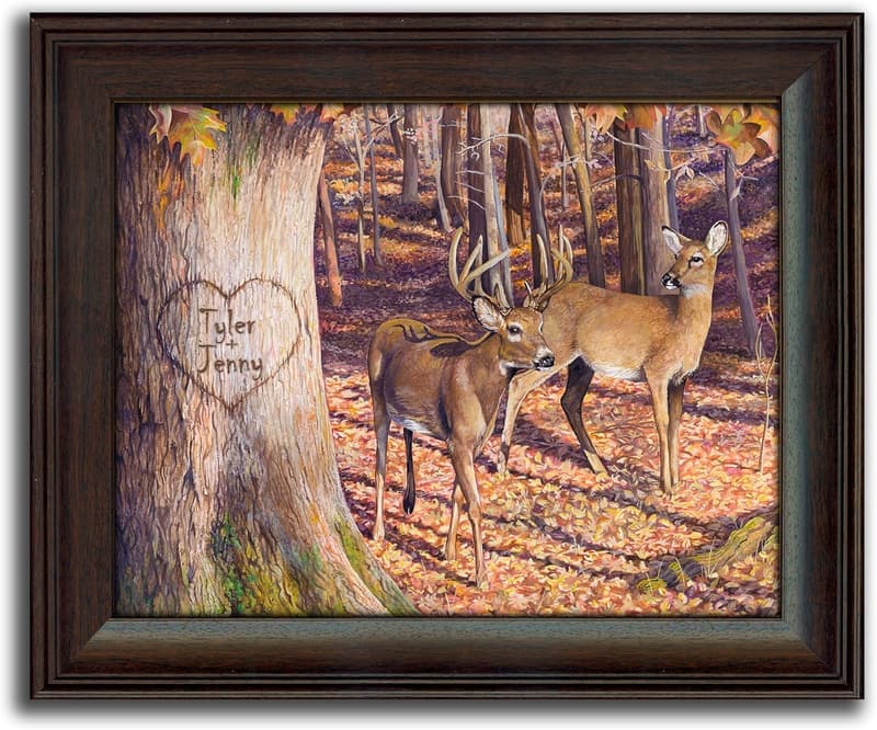 Personalized Wildlife Art Print for Weddings or Anniversaries
