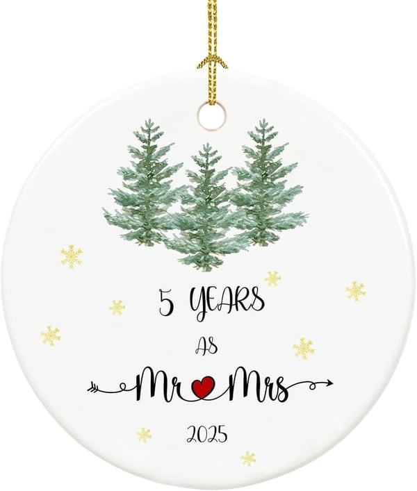 5th Anniversary Ceramic Keepsake for Couples - 2.9