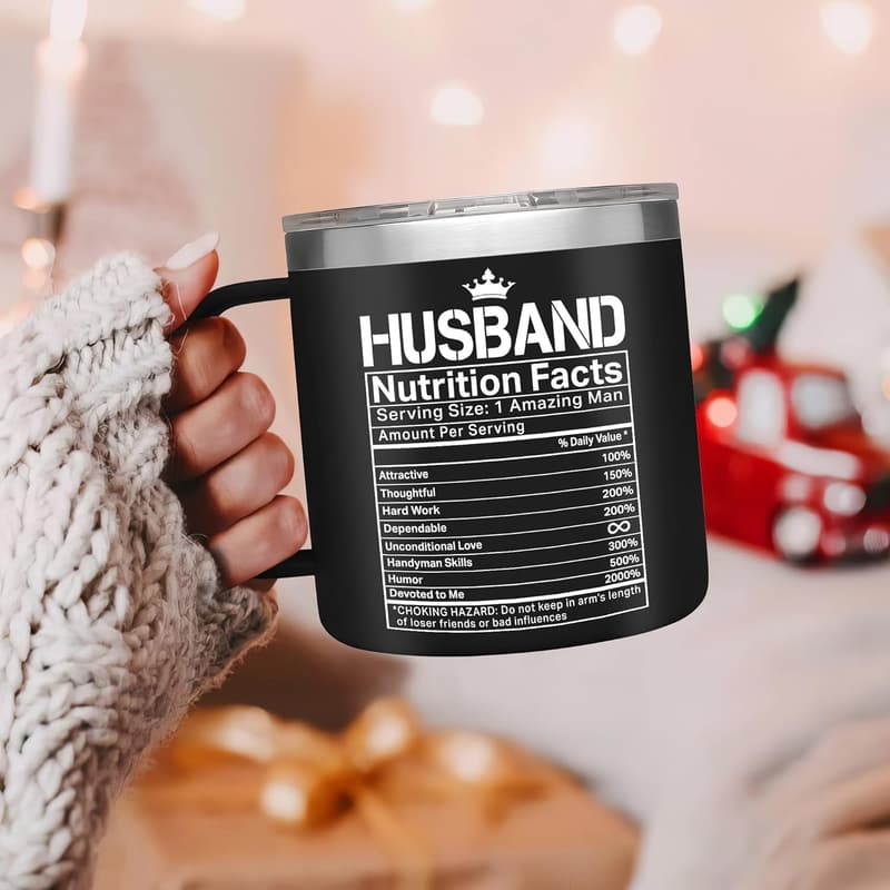Valentine's Gift for Husband - Funny Insulated Coffee Mug